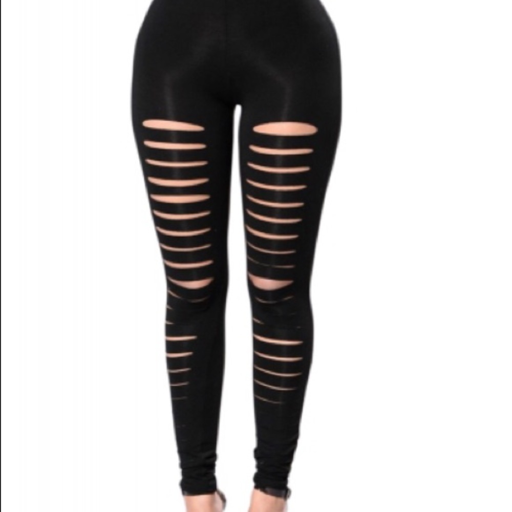 Ripped Front Leggings